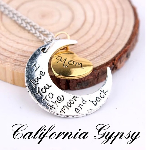 I Love You To The Moon Mom Necklace - Picture 2 of 7